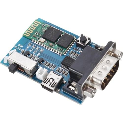 RS232 Bluetooth Serial Adapter Board Communication Master Slave 2 Modes Mini USB Bluetooth Serial Port Profile Module 5V
