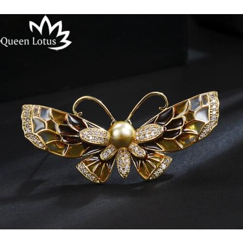 Queen Lotus Brooches With Animals For Clothes