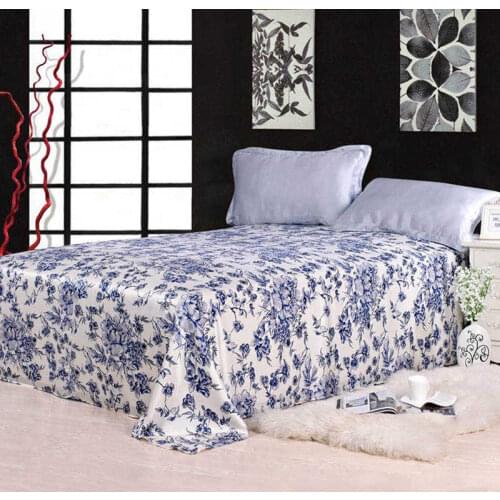 Silk flat sheet 1pc 100% mulberry silk 16.5mm floral ventilate multicolor customizable ls1703