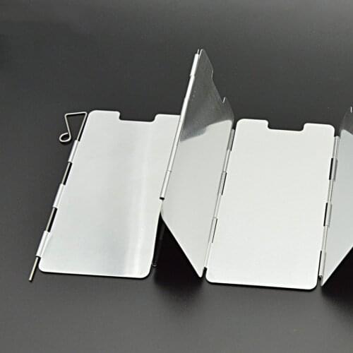 9 Plates Foldable Gas Stove Windshield Outdoor Camping Cooking Burner Windproof Screen Aluminium Alloy Outdoor Stove Wind Shield