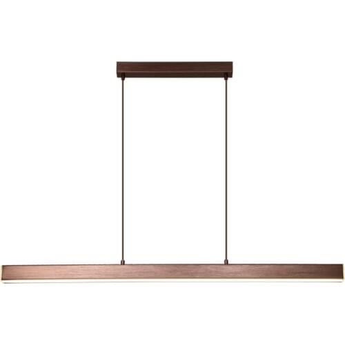 Modern Wood Pendant Lights Living Room Linear Pendant Lamps Bar Illumination Study Kitchen Long Hanging Lights Office Fixtures