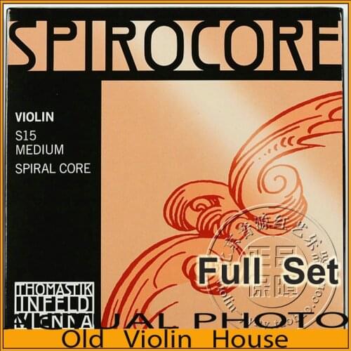 Original Thomastik Spirocore (S15) Violin Strings , Aluminum E, Full set,made in Austria ,Hot sell