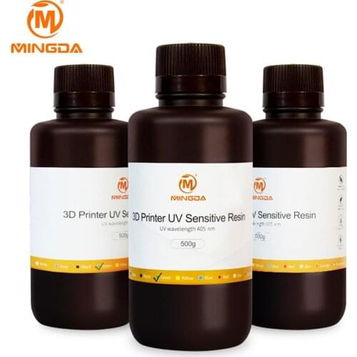 Mingda PLA 405nm UV Resin for 3D Printer Material Parts 500g LCD Resina Sensitive Liquid Photopolymer Liquid Printing Material