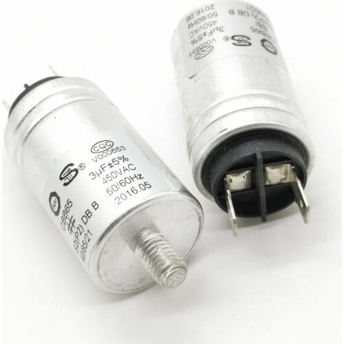 Universal 450V 3UF CBB65 Motor Run Capacitors Spade Tabs 450VAC For automatic dishwasher capacitor