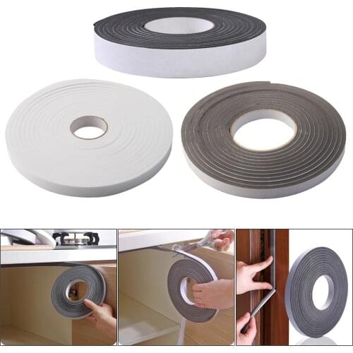 2 Rolls Foam Seal Tape, Thick High Density Foam Strip Self Adhesive Door Weather Stripping Insulation Foam Window Seal 33 feet