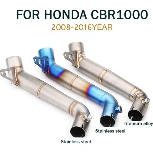 CBR1000RR Motorcycle Exhaust Pipe Muffler Escape Moto Stainless steel Middle Link Pipe For Honda cbr1000rr 2008 - 2016 Slip-on
