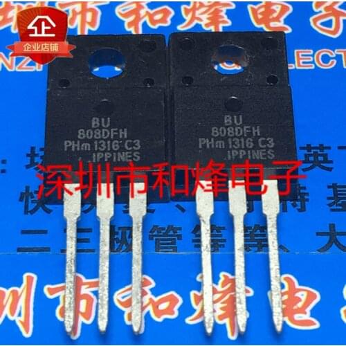 10PCS BU808DFH TO-220F 1400V 8A 100% New&original