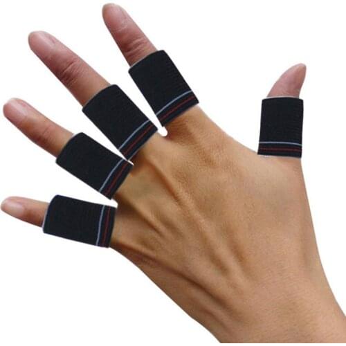 10pcs Sport Finger Splint Guard Bands Finger Protector Guard Support Stretchy Sports Aid Band Basketball