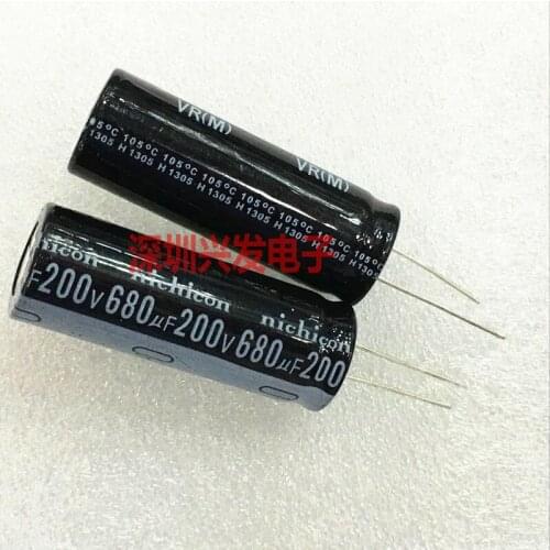 2PCS 200V680uf capacitance into new aluminum electrolytic capacitors 680uf 200v 18 x50mm volume