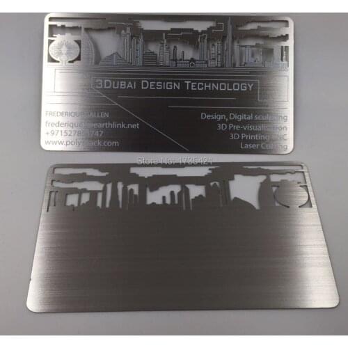200pcs/lot high quality novel brushed card metal