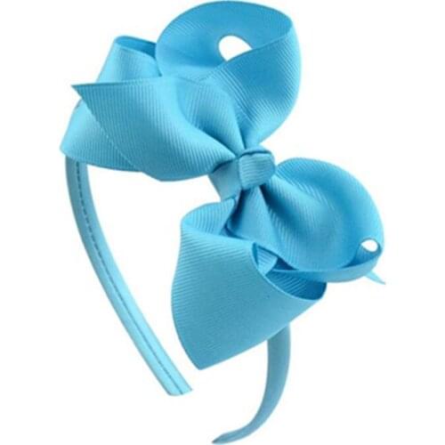 4.5'' Bow Girls Hairband 2018 Hot Sale Hair Bow for Girls Hair Accessories Fashion Double Layers Ribbon Bow Headband Girls Gift