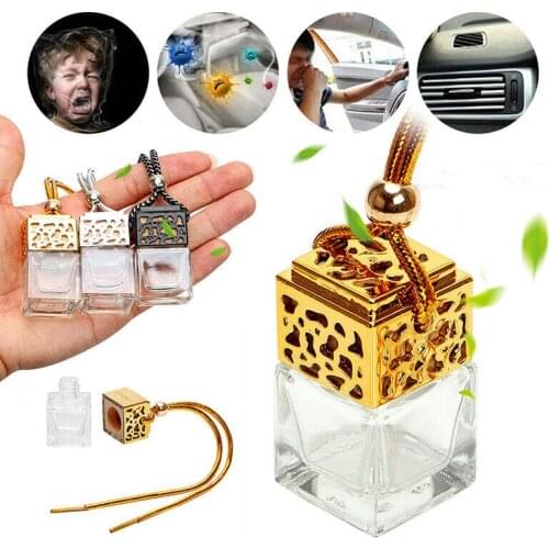 5 Pcs Mini Hanging Empty Car Perfume Bottle Diffuser Air Freshner Gadget Ornament Automotive Goods Fragrance Bottle For Cars