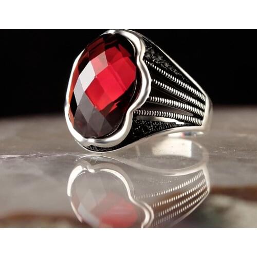 925 Sterling Silver Ring with Natural Oval Zircon Stone, Silver Women Ring Silver Men Ring Birthday Gifts Anniversary Gifts