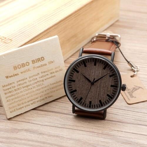 BOBO BIRD Wood dial Watches Casual Timepieces for Men and Women Quartz Wristwatches relogio masculino C-E25