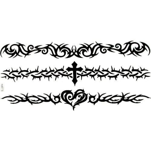 Black Cross Bracelet tattoo sexy products necklace bracelets tattoo metal temporary tattoo women flash metalic fake tattoos