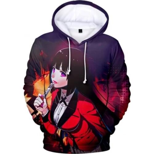 Childrens anime cartoon hoodie Kakegurui Creative Cosplay Costume For kids Hoodie Jabami Yumeko Clothes Casual hoodie tops