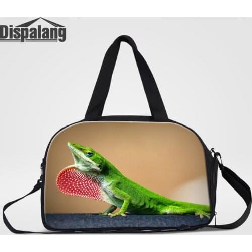 Dispalang Travel Bag Lizard Large Capacity Men Hand Luggage Travel Duffle Bags Womens Weekend Bags Multifunctional Travel Bags