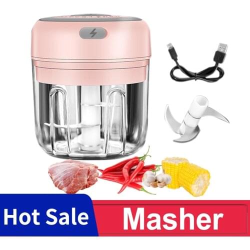Electric Garlic Masher Sturdy USB Charging Smart Durable Vegetable Chili Meat Grinder Mini Crusher Food Chopper Kitchen Tools