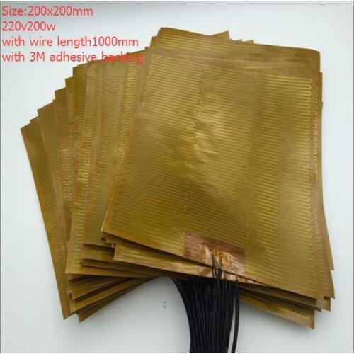 Electric polyimide film heater 220v bed heater 200x200mm