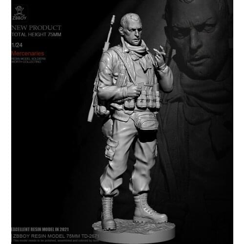 H75mm 1/24 Resin model kits DIY figure self-assembled TD-2671