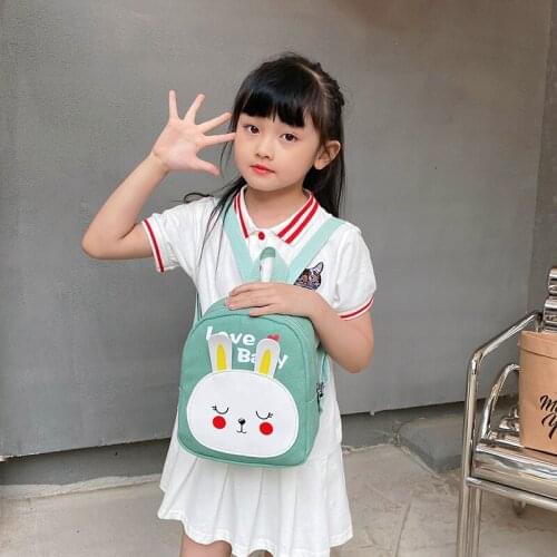 Canvas Childrens Bags Cartoon Cute Childrens Backpacks To Relieve The Burden Of Spine Protection Kindergarten School Bags