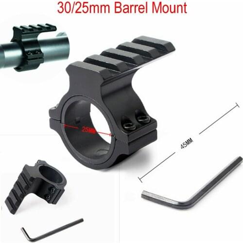 25mm & 30mm Ring Scope Adapter ​Barrel Mount For Rifle Air Gun 20MM Weaver Picatinny Rail Hunting