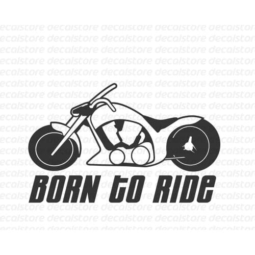 For 2Pcs Born to ride Motorcycle vinyl decal sticker chopper bike gang M-1