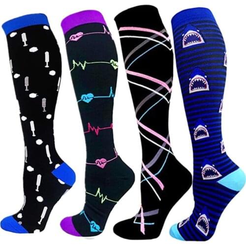 Compression Stockings Running Cycling Hiking Socks Varicose Veins Socks Anti-swelling Stretch Outdoor Sports Compression Socks