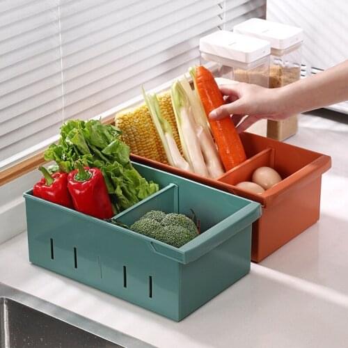 Refrigerator Storage Box Fruits Baskets Food Storage Container Desk Organizer Kitchen Cabinet Storage Seasoning Bottle Organizer