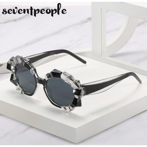 Small Round Sunglasses Women 2021 Luxury Brand Fashion Oval Sun Glasses For Men Unique Bump Frame Солнцезащитные Очки UV400