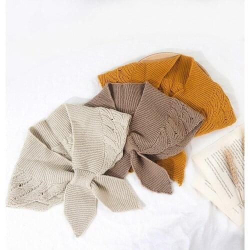 Linbaiway Solid Color Cross Knit Fake Collar Shawl for Girls False Collars Decorative Kids Shirt Children Detachable Collars