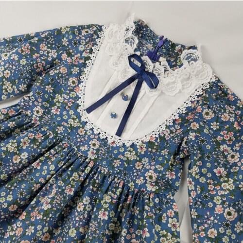 2021 new toddler girls flower princess dresses autumn spring kids girl floral dress little girl cotton long sleeve dresses