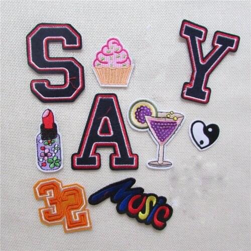 2016 year new arrive 11 kind cartoon hot melt adhesive applique embroidery patches stripes DIY accessory 1pcs sell C881-C897