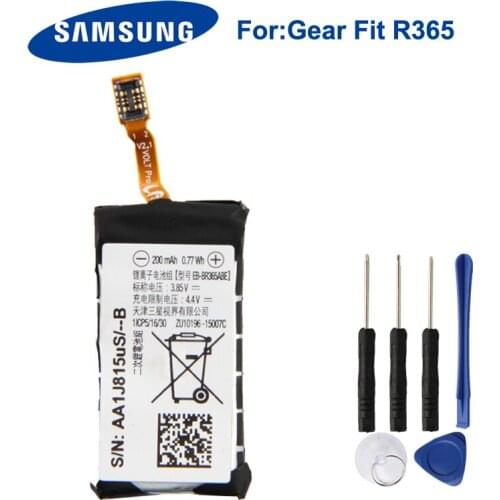 Original Samsung Watch BatteryEB-BR365ABE For Samsung Gear Fit 2 Pro SM-R365 R365 200mAh Samsung Watch Gear Fit 2 Pro Battery