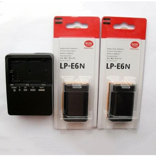 Original LP-E6N LPE6N Camera Battery for Canon EOS R 5D Mark IV III 5DS 5DSR 6D 5D 7D Mark II 90D 80D 70D 60D 60Da Batteries
