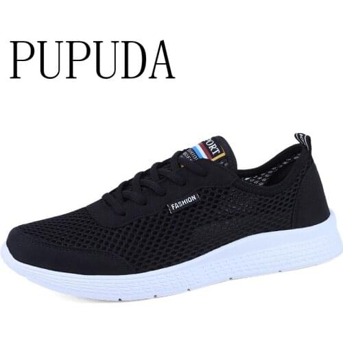 PUPUDA sneakers men Classic running shoes men mesh breathable lightweight sport shoes big size12.5 summer fashion casual shoes