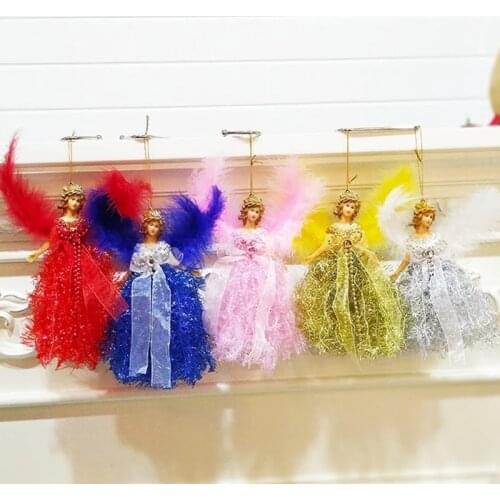 Christmas Feather Wing Angel Doll Merry Navidad Christmas Decorations for Home Xmas Ornament Natal 2022 New Year Home Decor Noel