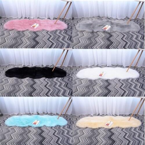 Nordic INS living room carpet bedroom plush rug bay window balcony decoration mat bedside gray plush rug children crawling rug