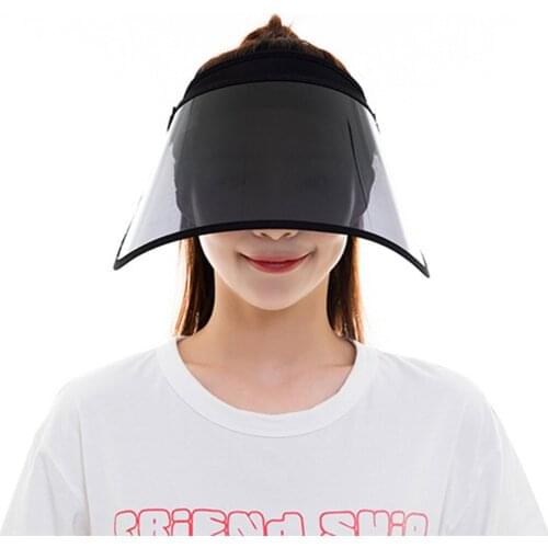 Unisex Large Eaves Sun Hat Hiking Riding Sun Hat Summer Sun Protection Anti-Uv With Sunglasses Folding Face Cover