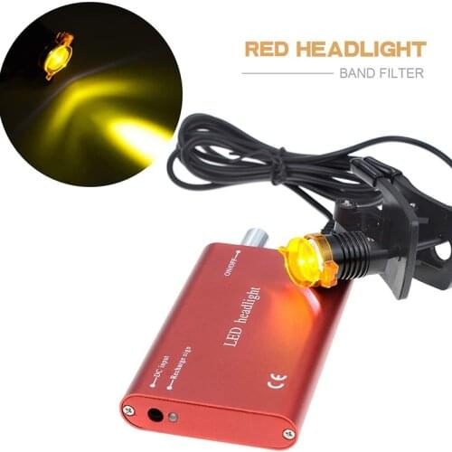 3W Dental LED Headlamp with Optical Filter, Square Point for Medical Binoculars