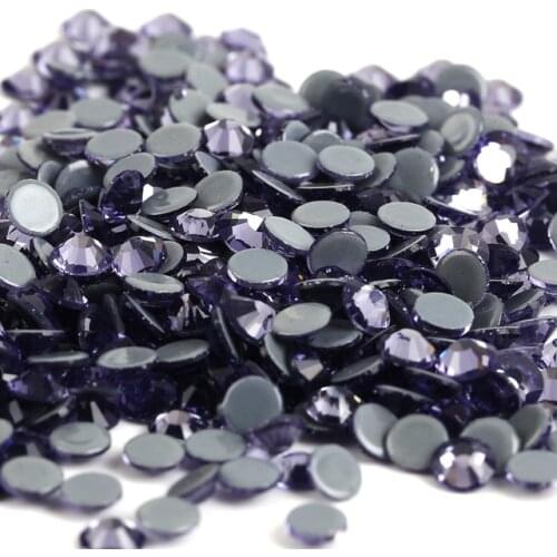 All sizes Tanzanite DMC Iron On Rhinestones/Flat Back Nail art Hot fix Crystal Rhinestones Strass Sewing & Fabric Garment