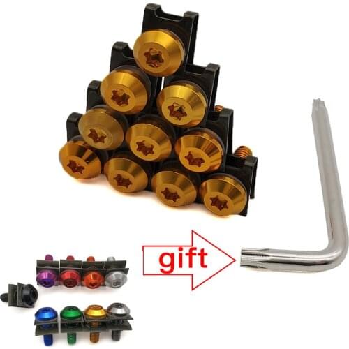 For Kawasaki Z750 Z1000 Z650 Z900 Z800 Z250 Z300 Z400 Universal Motorcycle Fairing Body Bolts Scooter Clips Screw Nuts M6