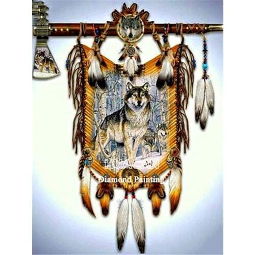 Wolf Animal DIY Cross Stitch Embroidery 11CT Kits Craft Needlework Set Printed Canvas Cotton Thread Home Decoration Design