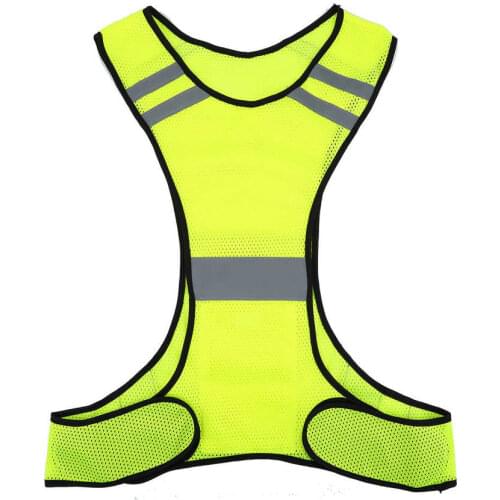 High Visibility LED Reflective Cycling Vest Adjustable Waist Arrow Riding Race Vest Night Running Jogging Safety Protective Vest
