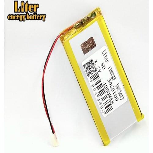 3.7V polymer lithium battery 5050100 4000mAh high capacity Rechargeable Li-ion Cell Rechargeable For MP4 MP5 DVD Tablet GPS Toys