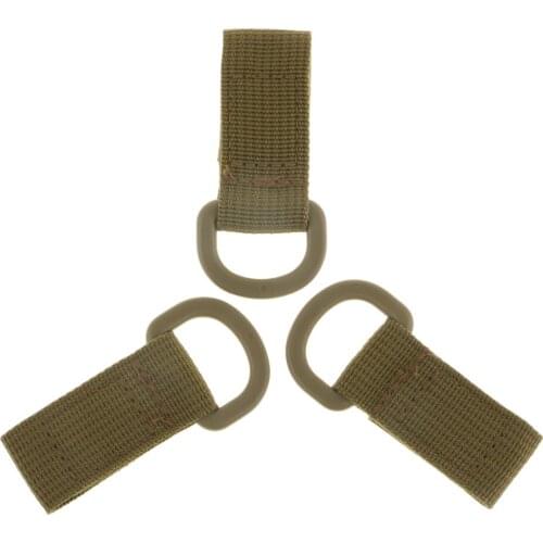 3 Pieces Molle Hanging Belt Key Hook Webbing Buckle Strap Carabiner Clip for