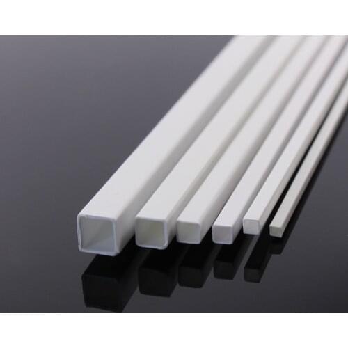 ABS02 36pcs Styrene ABS Square Tube Square Pipe Sections 500mm Architectural