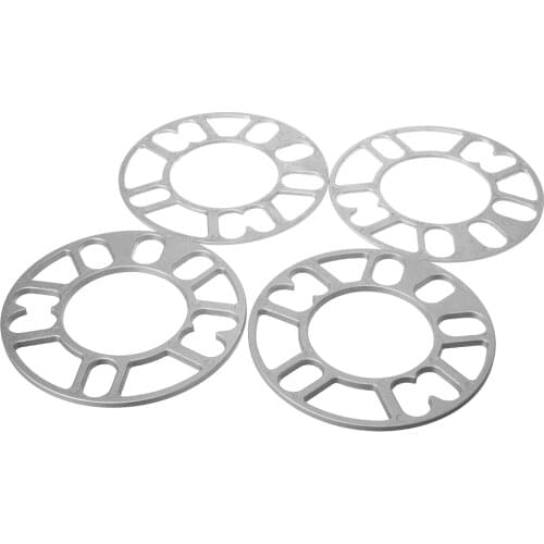 4pcs/set 3mm 5mm Alloy Wheel Spacers Adaptor Shims Plate 4/5 Stud Silver 4x100 4x108 4x114.3 5x100 5x108 5x112 5x114.3 Parts