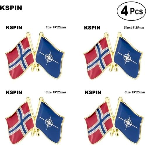 Norway Nato Flag Pin Lapel Pin Badge Brooch Icons 4pcs