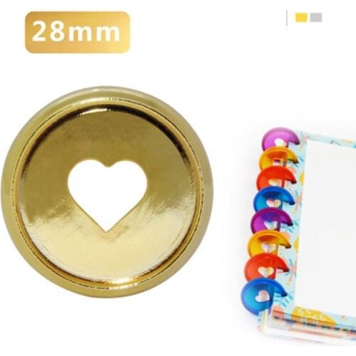 50pcs Notebook Mushroom Hole Button Notepad Plastic Loose-leaf Coil 360 Degree Foldable Plastic Disc Buckle Plastic Binding Ring